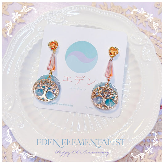 Eden Elementalist Hand made sweetie lolita earring耳飾 靈花生命樹